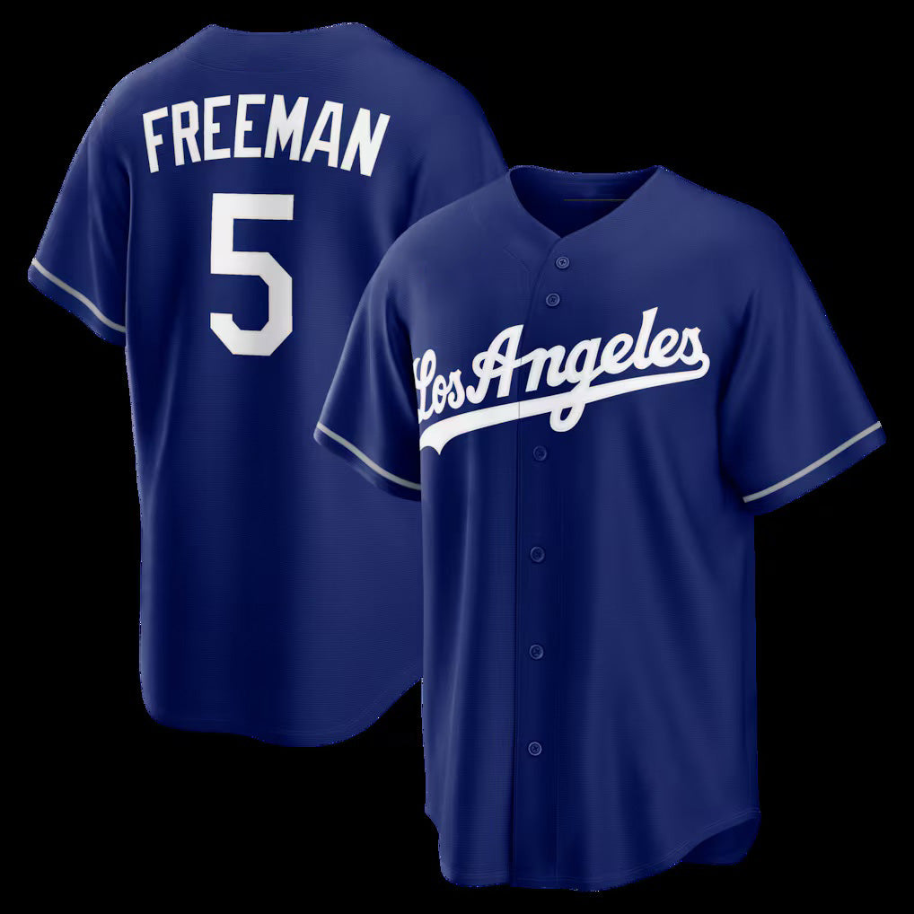 Los Angeles Dodgers #5 Freddie Freeman Royal RONA Alternate Replica Jersey
