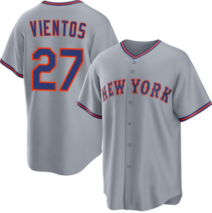 New York Mets #27 Mark Vientos Gray RONA 2025 Limited Stitched Jersey
