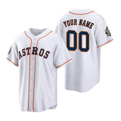 Custom Houston Astros ACTIVE PLAYER White RONA 2022 World Series Home Stitched Jersey