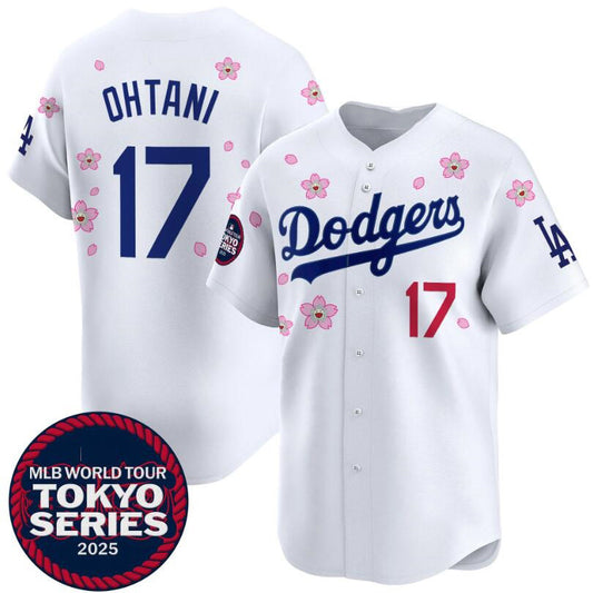 Los Angeles Dodgers #17 Shohei Ohtani White RONA 2025 Tokyo Series Limited Stitched Jersey
