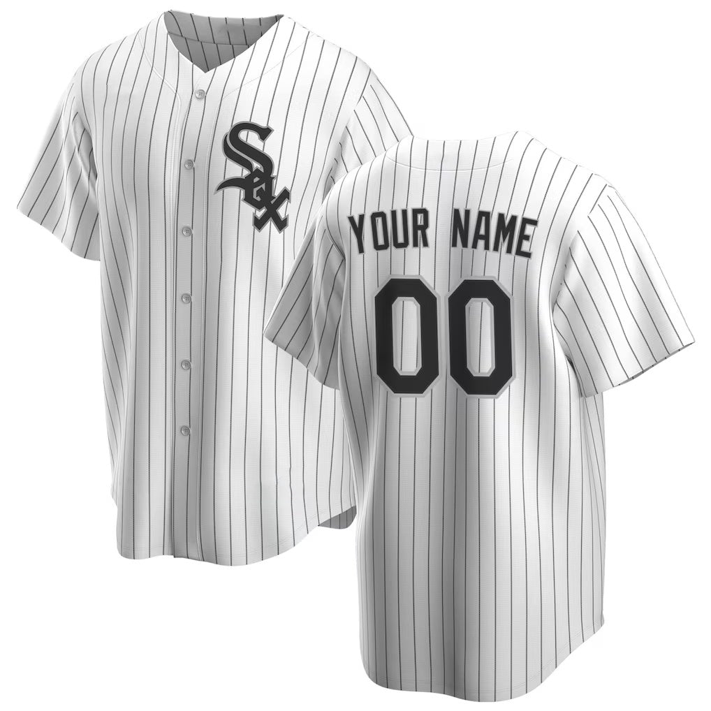 Custom Chicago White Sox White RONA Home Replica Jersey