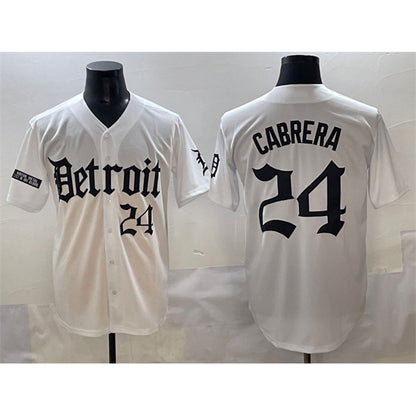 Detroit Tigers #24 Miguel Cabrera White RONA 'Motor Gothic Edition' Vapor Premier Limited Stitched Jersey