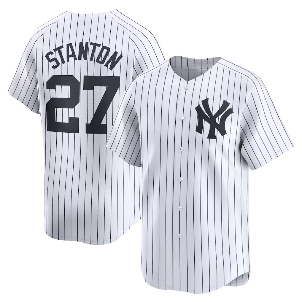 New York Yankees #27 Giancarlo Stanton White RONA Home Limited Player Jersey
