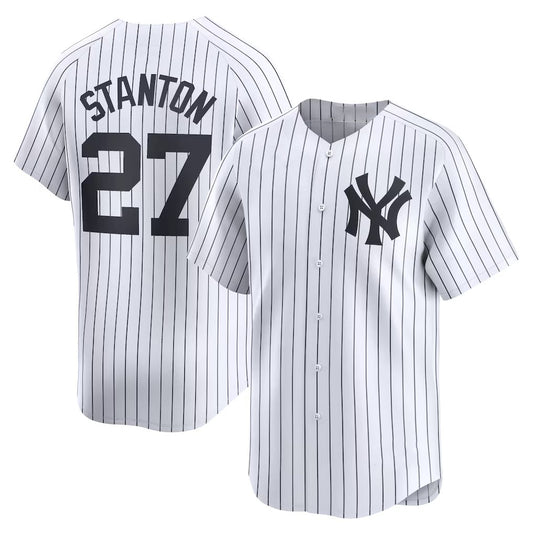 New York Yankees #27 Giancarlo Stanton White RONA Home Limited Player Jersey