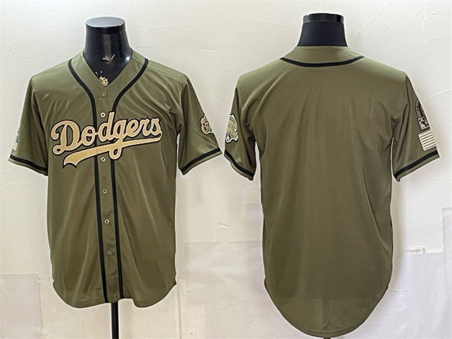 Los Angeles Dodgers Blank Olive RONA 2026 Armed Forces Day Stitched Jersey 2
