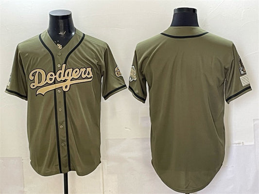 Los Angeles Dodgers Blank Olive RONA 2026 Armed Forces Day Stitched Jersey 2