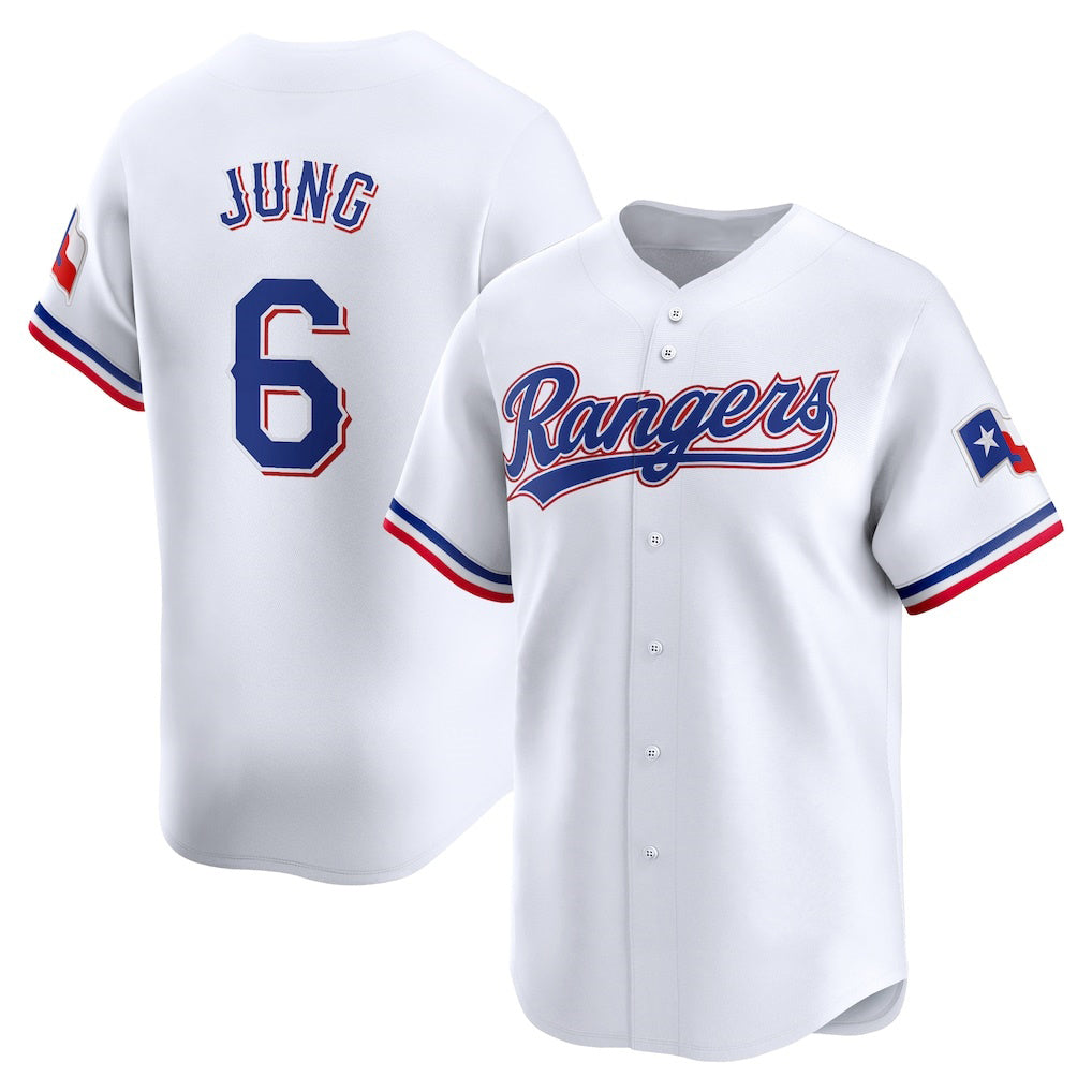 Texas Rangers #6 Josh Jung White RONA Home Limited Player Jersey