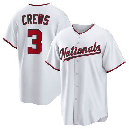Washington Nationals #3 Dylan Crews White RONA Home Replica Jersey
