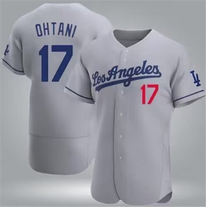 Los Angeles Dodgers #17 Shohei Ohtani Gray RONA Flex Base Stitched Jersey
