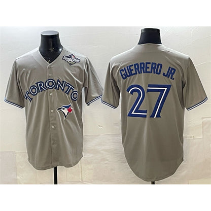 Toronto Blue Jays #27 Vladimir Guerrero Jr. Gray RONA 2025 World Series Cool Base Stitched Jersey