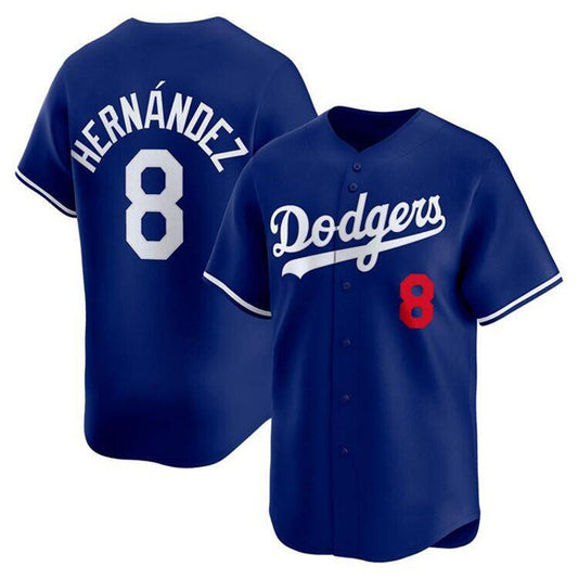 Los Angeles Dodgers #8 Enrique Hernandez Royal RONA Limited Stitched Jersey