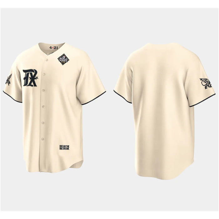 Texas Rangers Blank Cream RONA 2023 World Series City Connect Stitched Jersey