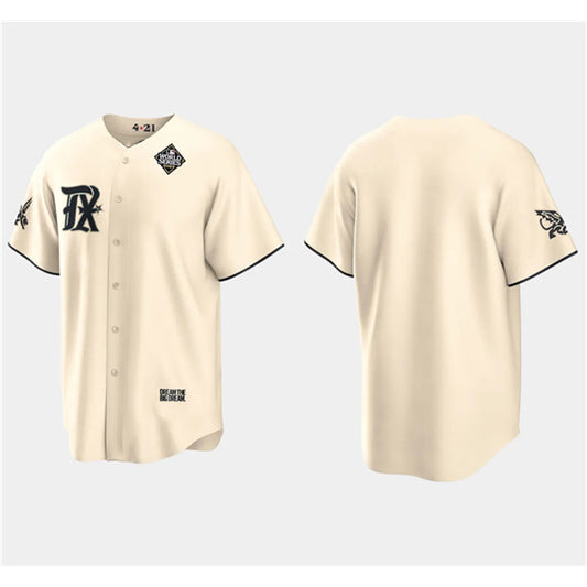 Texas Rangers Blank Cream RONA 2023 World Series City Connect Stitched Jersey