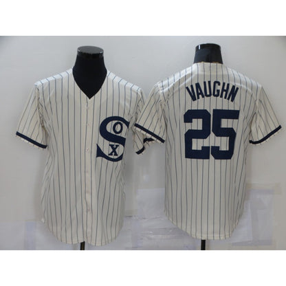 Chicago White Sox #25 Andrew Vaughn 2021 Cream Navy RONA Field of Dreams Name Flex Base Stitched Jersey