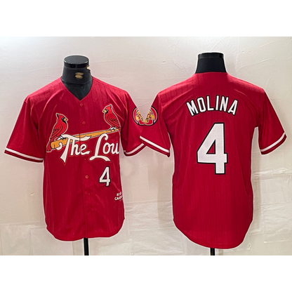 St. Louis Cardinals #4 Yadier Molina Red RONA 2024 City Connect Limited Stitched Jersey