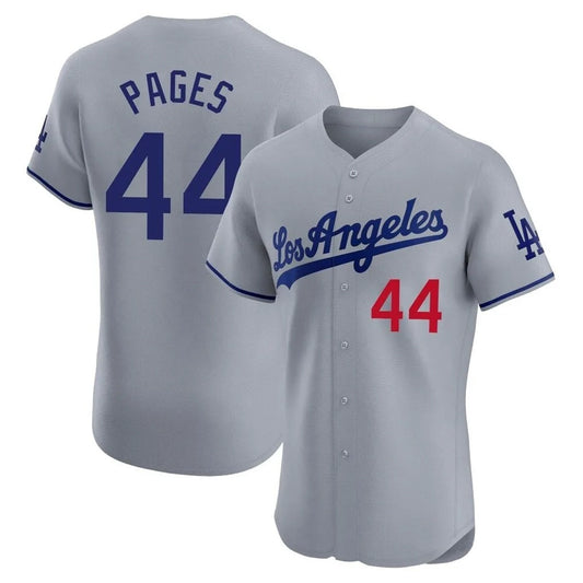 Los Angeles Dodgers #44 Andy Pages Player Gray RONA Limited Elite Home Stitched Jerseys