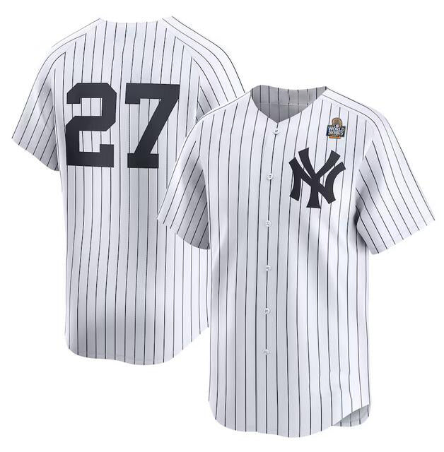 New York Yankees #27 Giancarlo Stanton White RONA 2024 World Series Home Limited Stitched Jersey