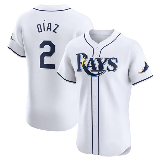 Tampa Bay Rays #2 Yandy Diaz White RONA Home Elite Player Jersey