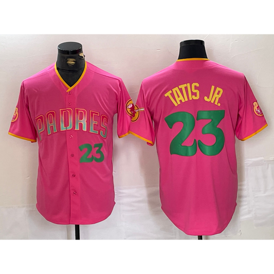 San Diego Padres #23 Fernando Tatis Jr. Pink RONA Cool Base Stitched Jerseys