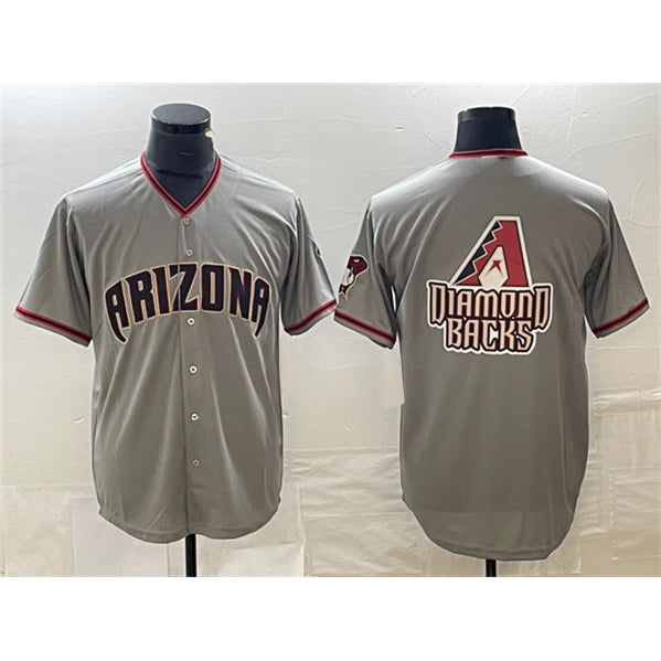 Arizona Diamondbacks Gray RONA Team Big Logo Cool Base Stitched Jersey 2