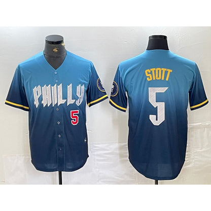 Philadelphia Phillies #5 Bryson Stott Blue RONA 2024 City Player Number Cool Base Stitched Jerseys