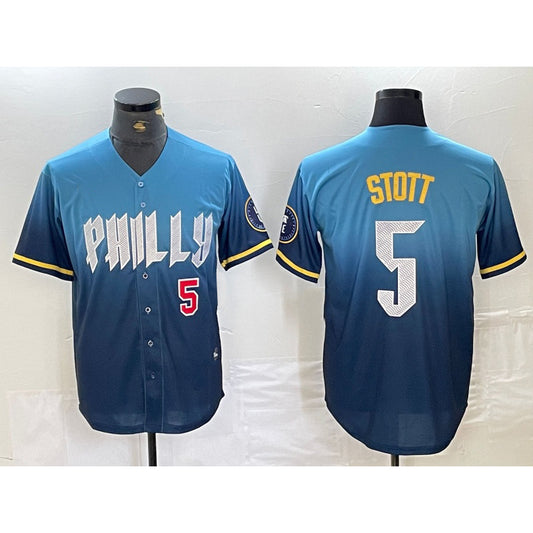 Philadelphia Phillies #5 Bryson Stott Blue RONA 2024 City Player Number Cool Base Stitched Jerseys