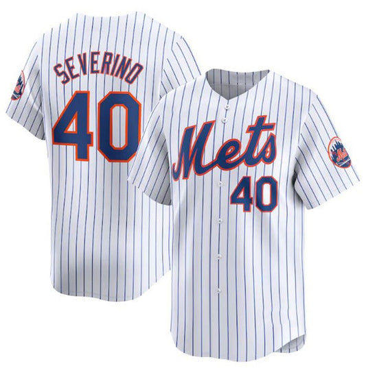 New York Mets #40 Luis Severino White RONA 2024 Home Limited Stitched Jersey