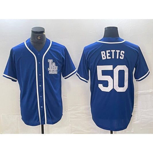 Los Angeles Dodgers #50 Mookie Betts Blue RONA Cool Base Stitched Jersey