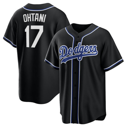 Los Angeles Dodgers #17 Shohei Ohtani Black RONA Lights Out Limited Stitched Jersey