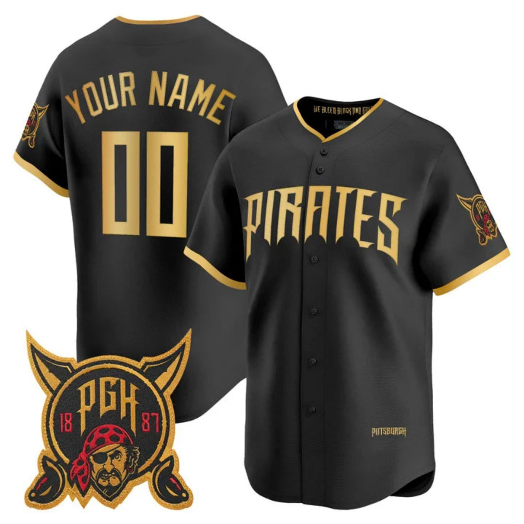 Custom Pittsburgh Pirates Black RONA 2026 City Connect Stadium Stitched Jersey