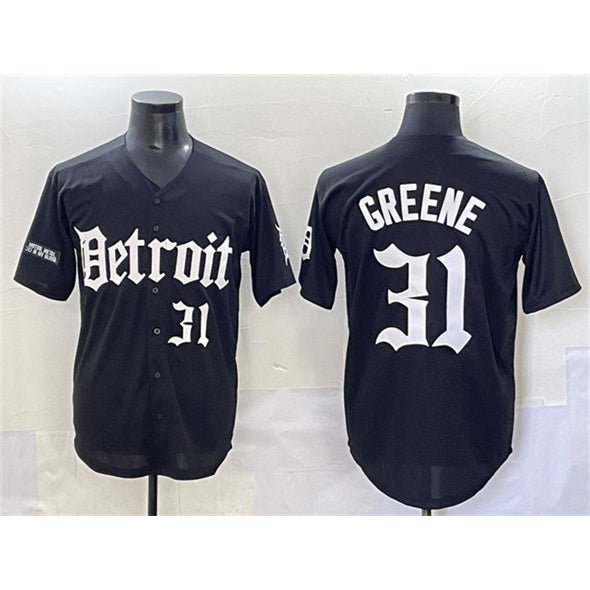 Detroit Tigers #31 Riley Greene Black RONA 'Motor Gothic Edition' Vapor Premier Limited Stitched Jersey