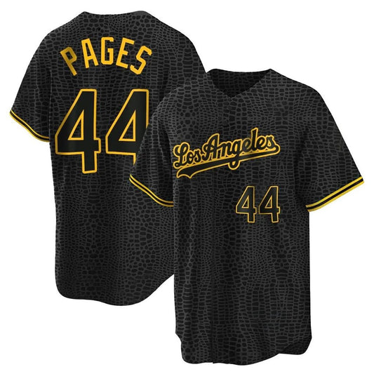 Los Angeles Dodgers #44 Andy Pages Player Black Gold RONA Limited Home Stitched Jerseys