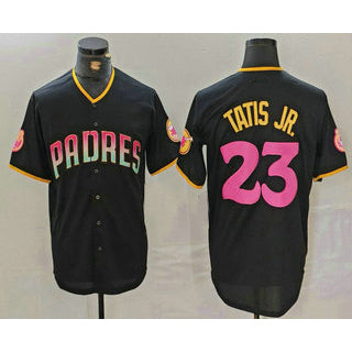 San Diego Padres #23 Fernando Tatis Jr Black RONA 20th Anniversary Cool Base Stitched Jersey