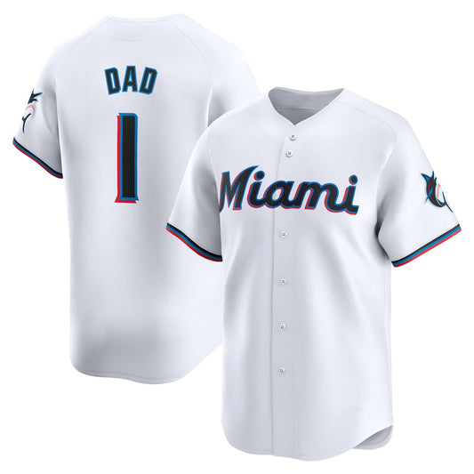 Miami Marlins #1 Dad White RONA Home Limited Jersey