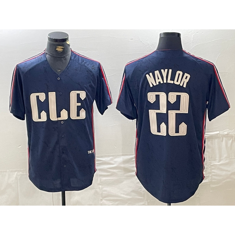 Cleveland Guardians #22 Josh Naylor Navy RONA 2024 City Connect Limited Stitched Jersey