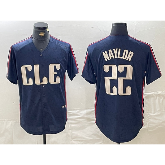 Cleveland Guardians #22 Josh Naylor Navy RONA 2024 City Connect Limited Stitched Jersey