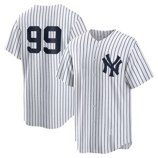 New York Yankees #99 Aaron Judge White RONA Home Replica Player Name Jersey