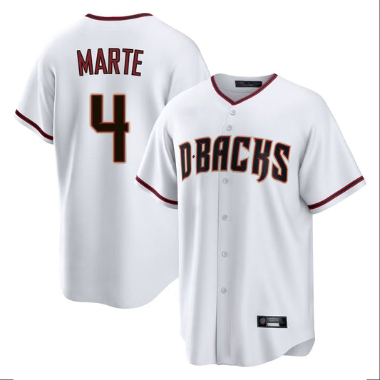 Arizona Diamondbacks #4 Ketel Marte Player White RONA Home Game Stitched Jerseys