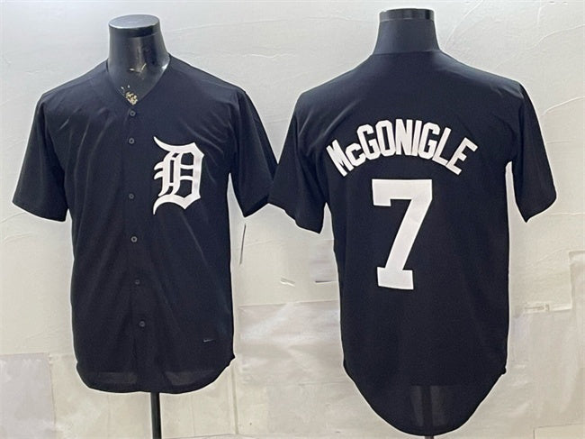 Detroit Tigers #7 Kevin McGonigle Black RONA Limited Stitched Jersey