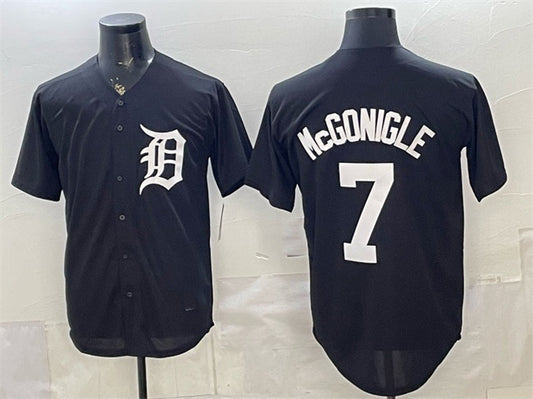 Detroit Tigers #7 Kevin McGonigle Black RONA Limited Stitched Jersey