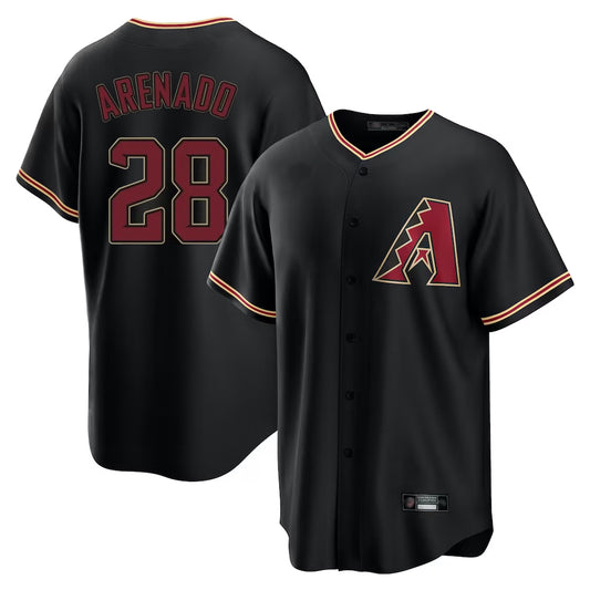 Arizona Diamondbacks #28 Nolan Arenado Player Black RONA Limited Home Stitched Jerseys