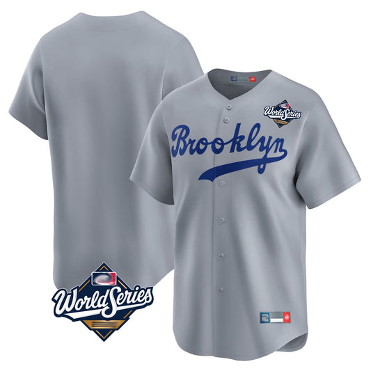 Los Angeles Dodgers Blank Player Gray RONA Game Limited Home World Series Stitched Jerseys