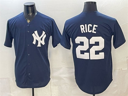 New York Yankees #22 Ben Rice Navy RONA Stitched Jersey