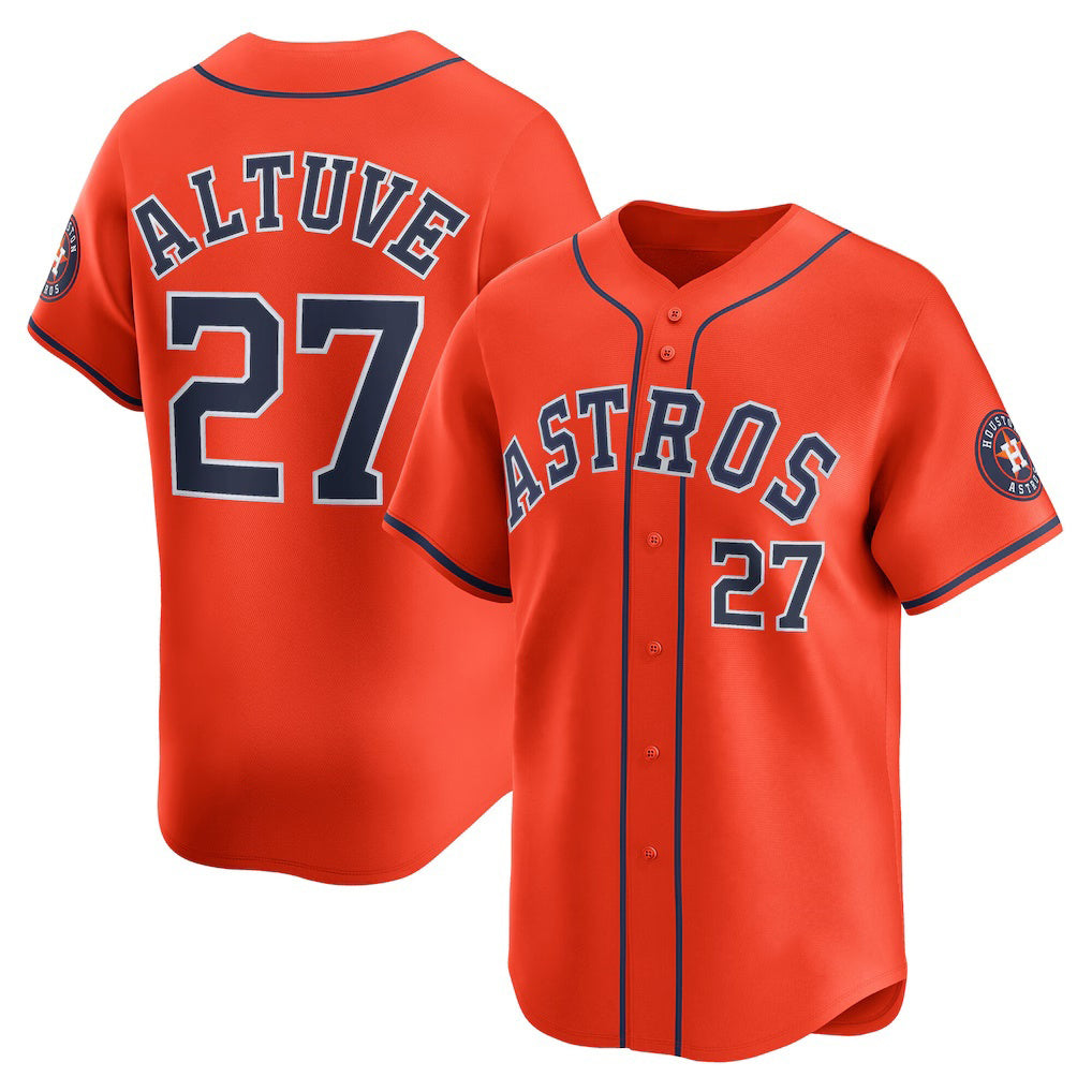 Houston Astros #27 Jose Altuve Orange RONA Alternate Limited Player Jersey