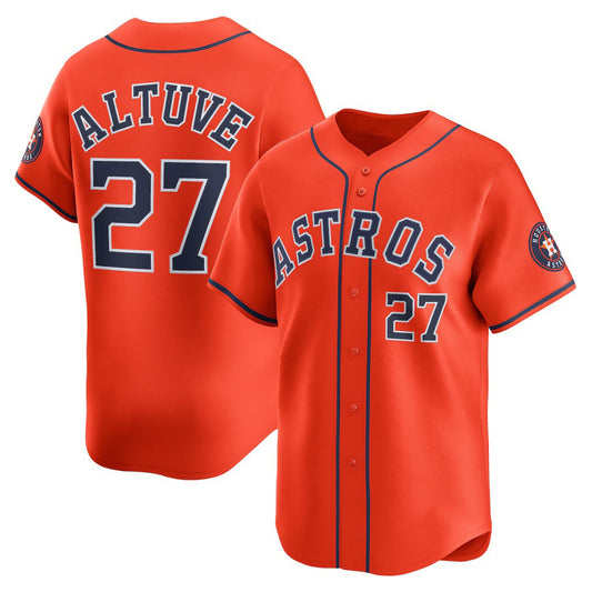 Houston Astros #27 Jose Altuve Orange RONA Alternate Limited Player Jersey