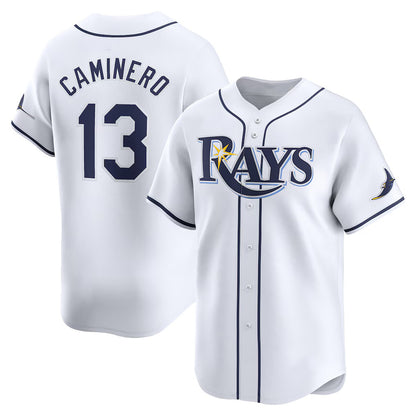 Tampa Bay Rays #13 Junior Caminero White RONA Home Limited Player Jersey
