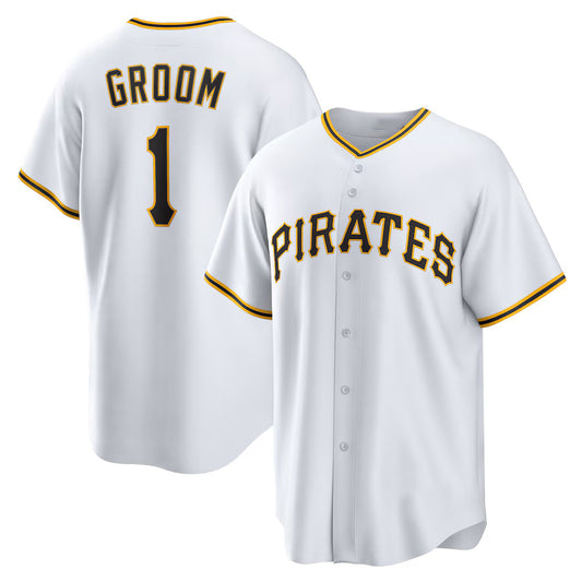 Pittsburgh Pirates #1 Groom Home White RONA Replica Jersey