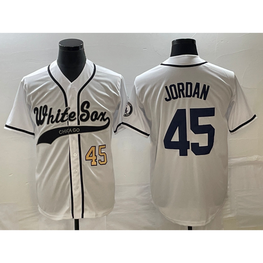 Chicago White Sox #45 Michael Jordan Number White RONA Cool Base Stitched Jersey