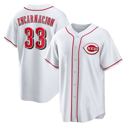 Cincinnati Reds #33 Christian Encarnacion-Strand White RONA Home Replica Jersey