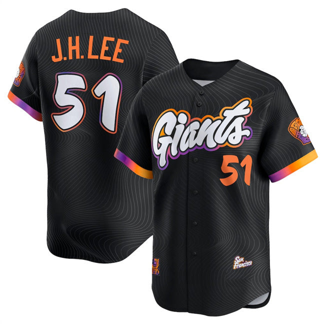 San Francisco Giants #51 Jung Hoo Lee Black RONA Anthracite 2025 City Connect Limited Stitched Jersey